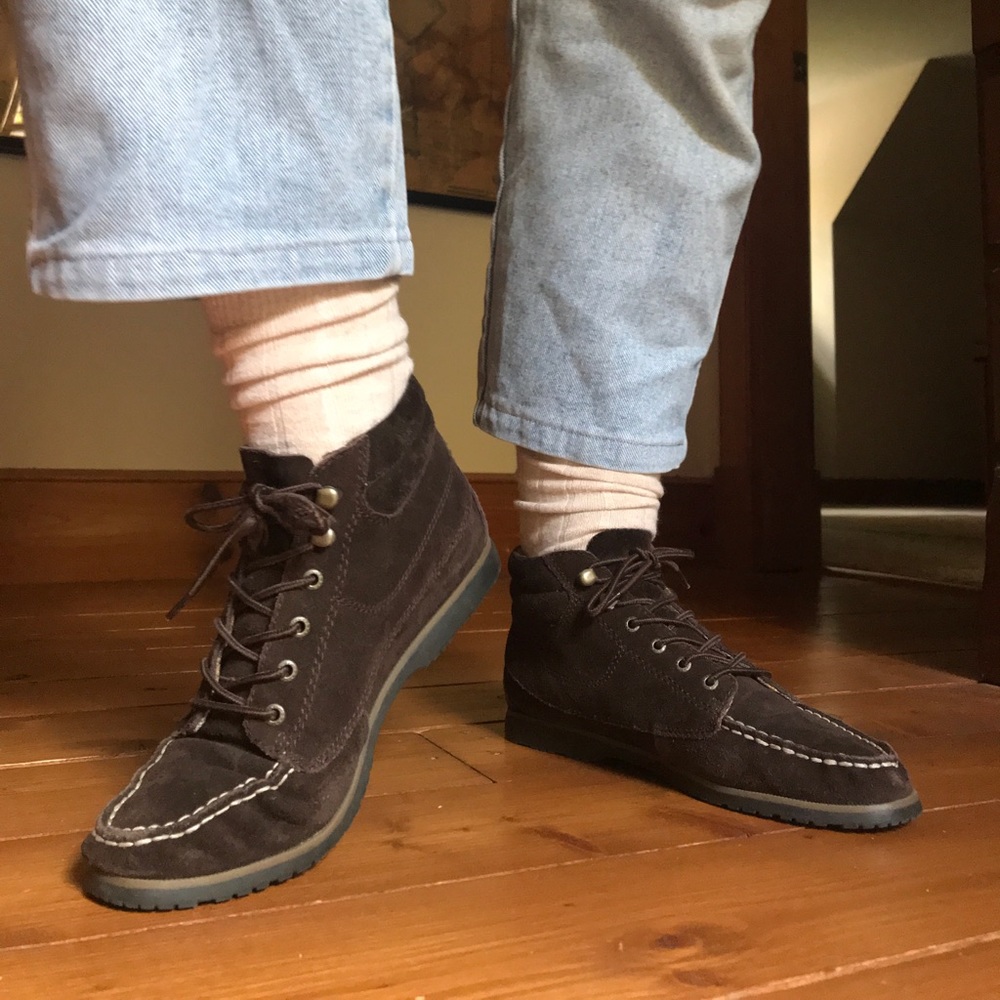 Brown Suede Bass Ankle Boots